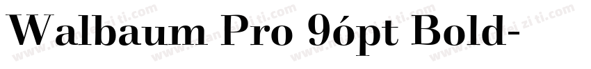 Walbaum Pro 9ópt Bold字体转换